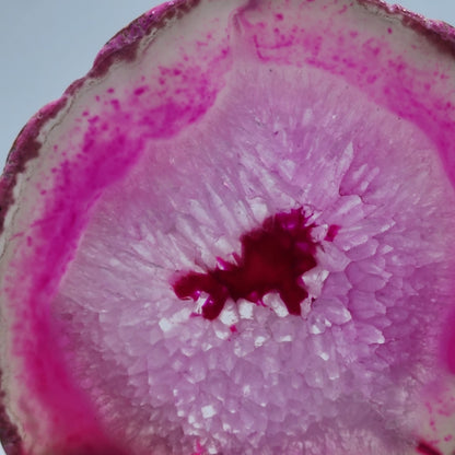 Pink Druzy Agate Slice