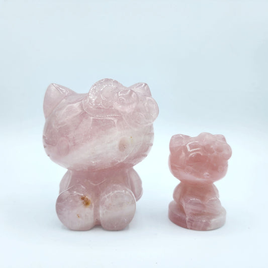 Rose Quartz Hello Kitty Figurine