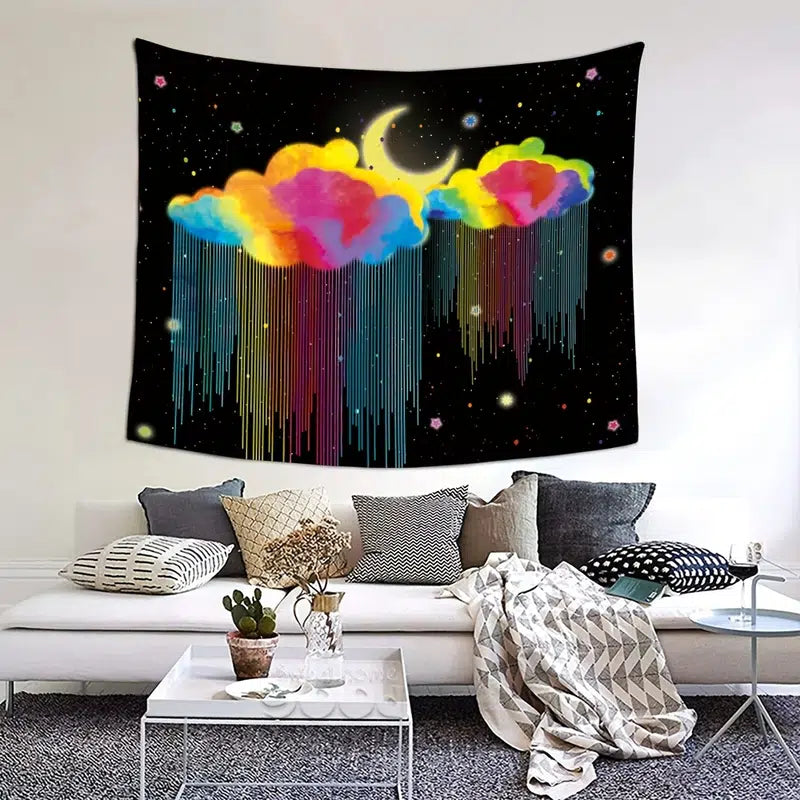 Clouds Rainbow Hanging Wall Tapestry Decoration