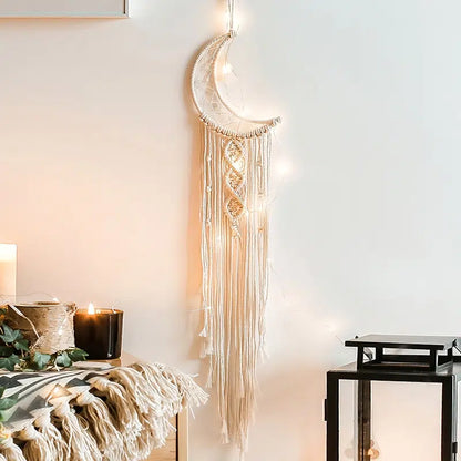 Macrame Cresent Moon Hanger