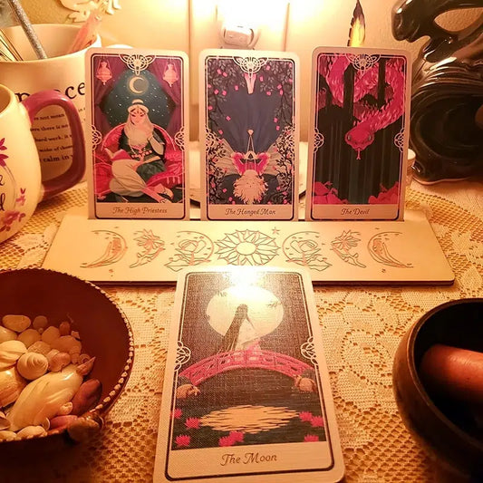 Wooden Tarot Card Holder