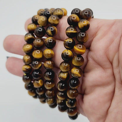 Tigers Eye Elastic Bead Bracelet