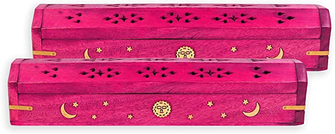 Celestial Coffin Incense Ash Catcher & Cone Burner (pink)
