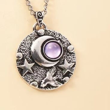 Crescent Moon & Star 925 Pendant Necklace