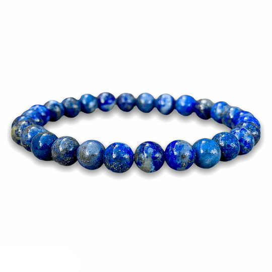 Lapis Lazuli Bracelet | Natural Crystal Stone Bead Stretch Bracelet