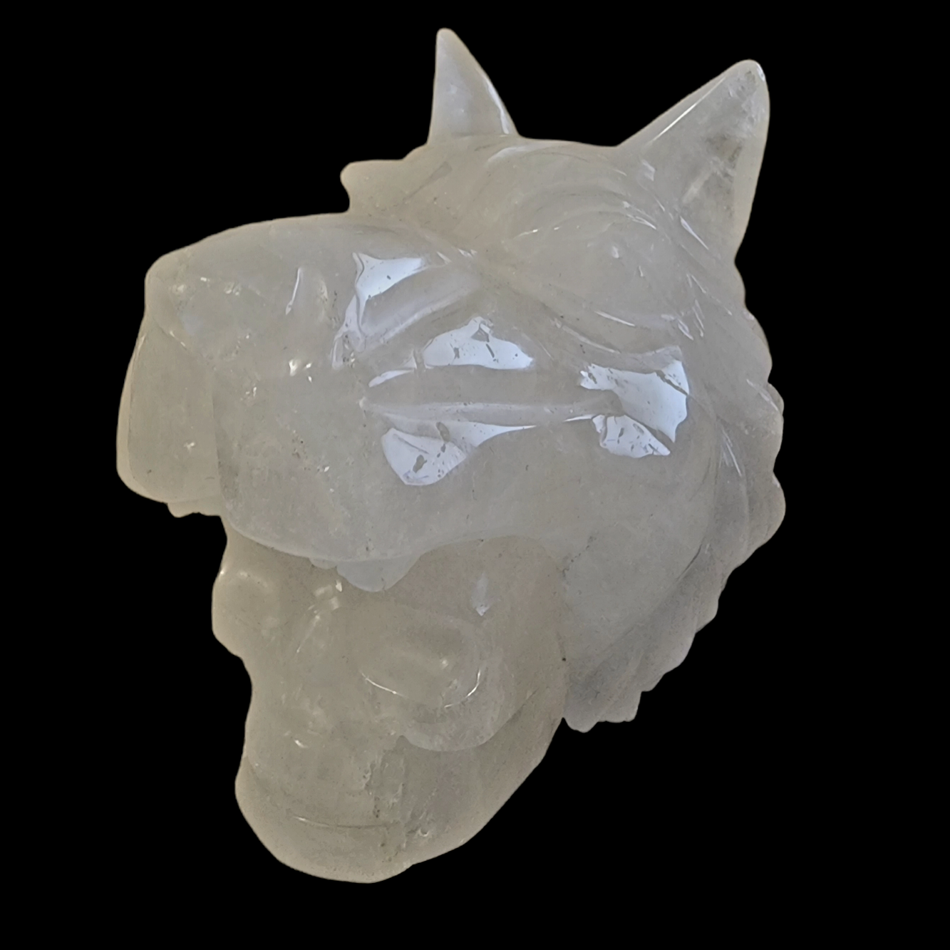 Wolf & Skull Clear Quartz Head Combo