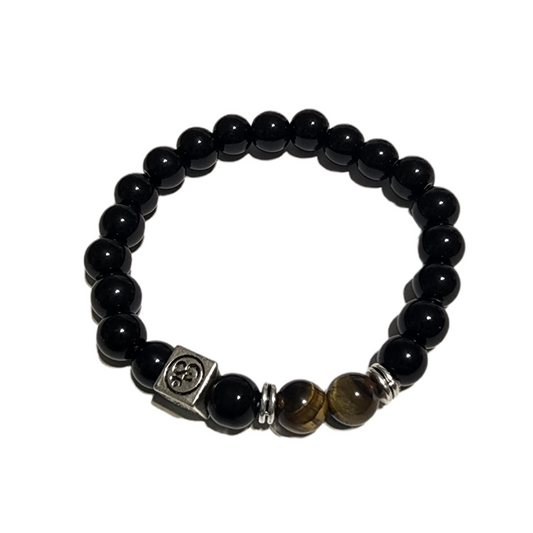 Obsidian & Tigers Eye Bracelet
