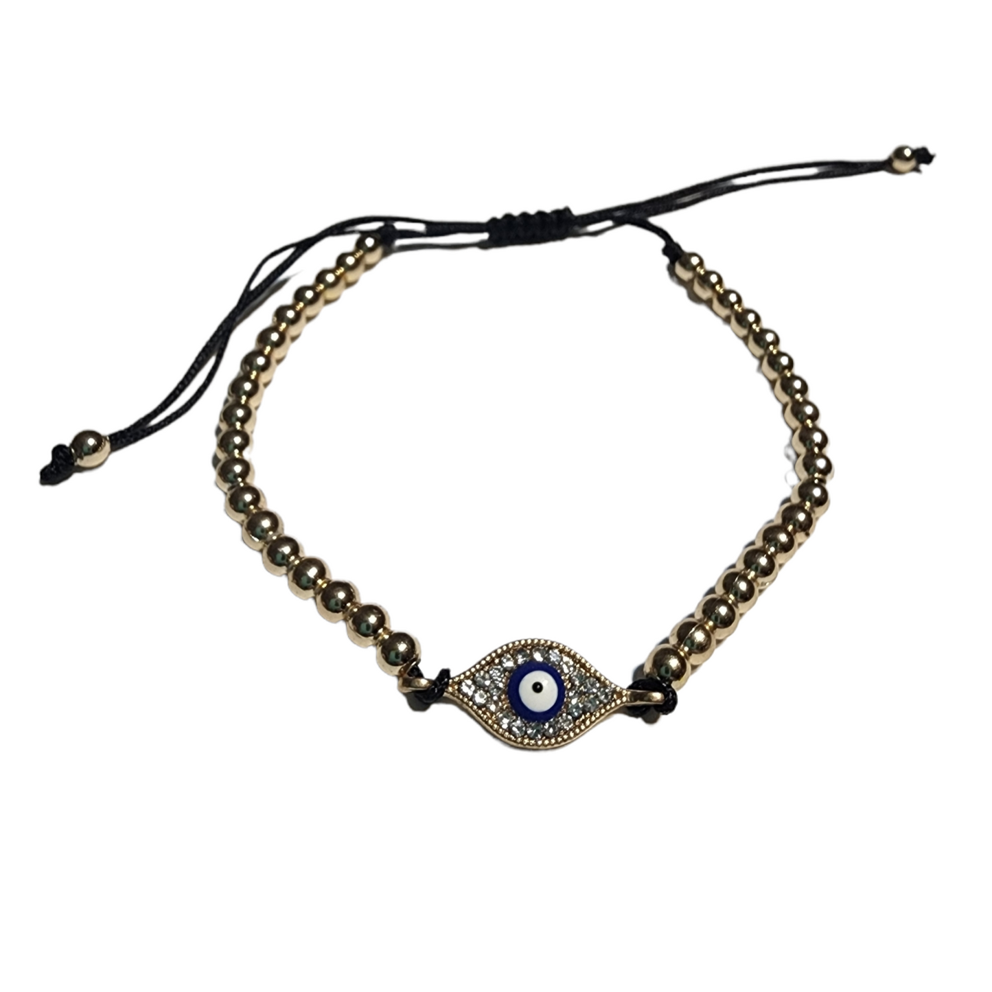 Ojo Evil Eye Gold Beaded Bracelet