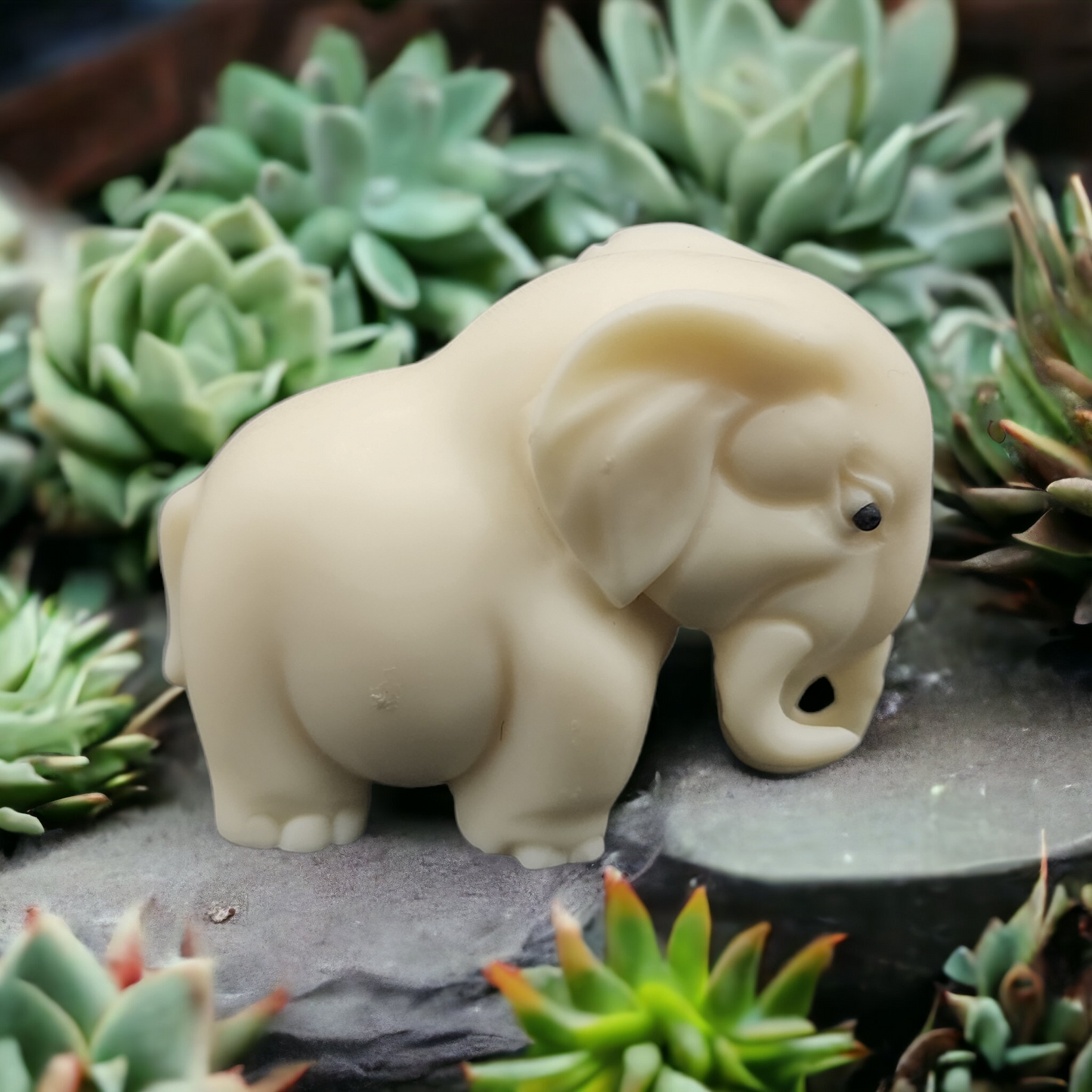 Handcrafted Tagua Ivory Nut Elephant Carving