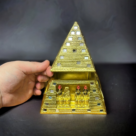 Egyptian Pyramid w/ Storage Statue