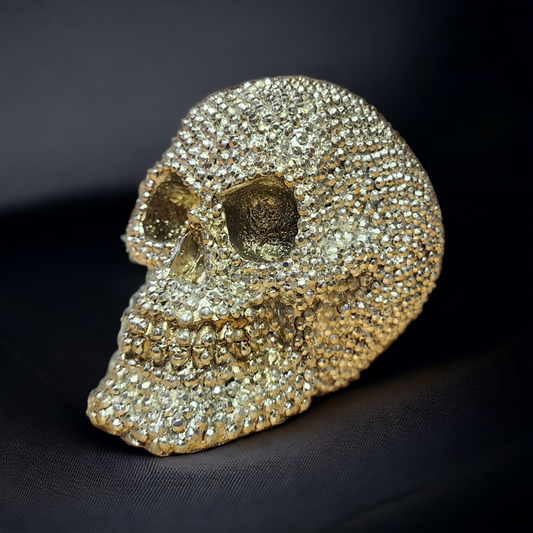Gold Skull Figurine