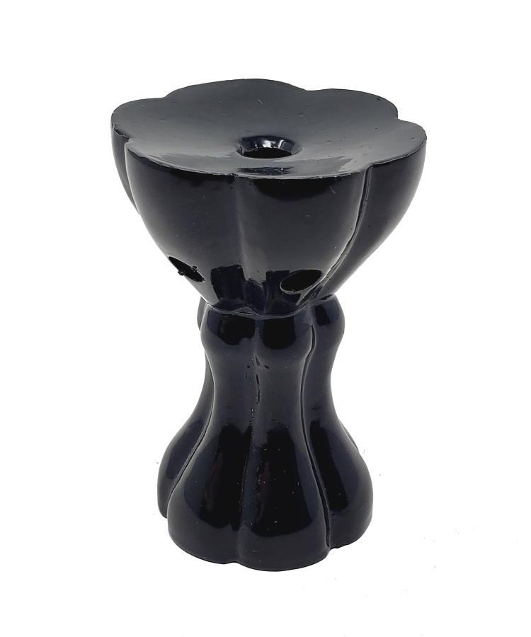 Lotus Black Metal Backflow Cone Burner