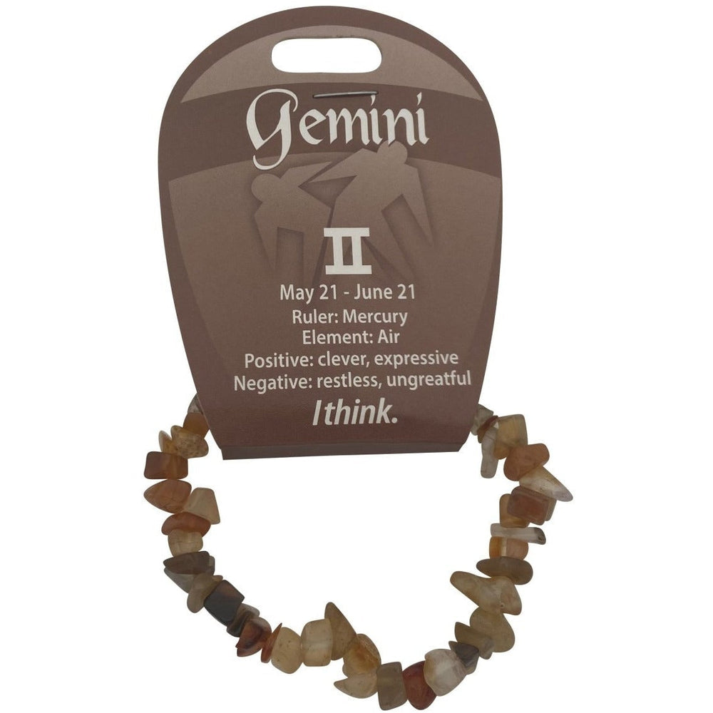 Zodiac Gemini Agate Bracelet