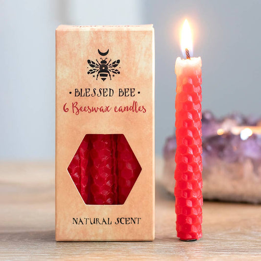 Red Beeswax Magic Spell Candles