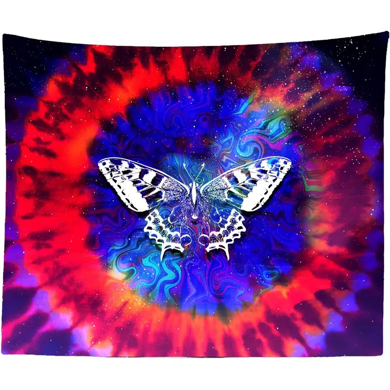 Colorful Moth Hanging Wall Tapestry Decoration (Style Choices)