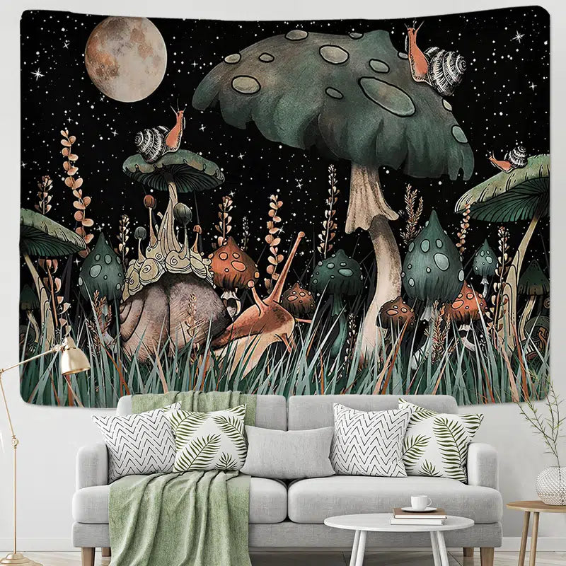 Psychedelic Mushroom Hippie Hanging Wall Tapestry Decoration (Style Choices)