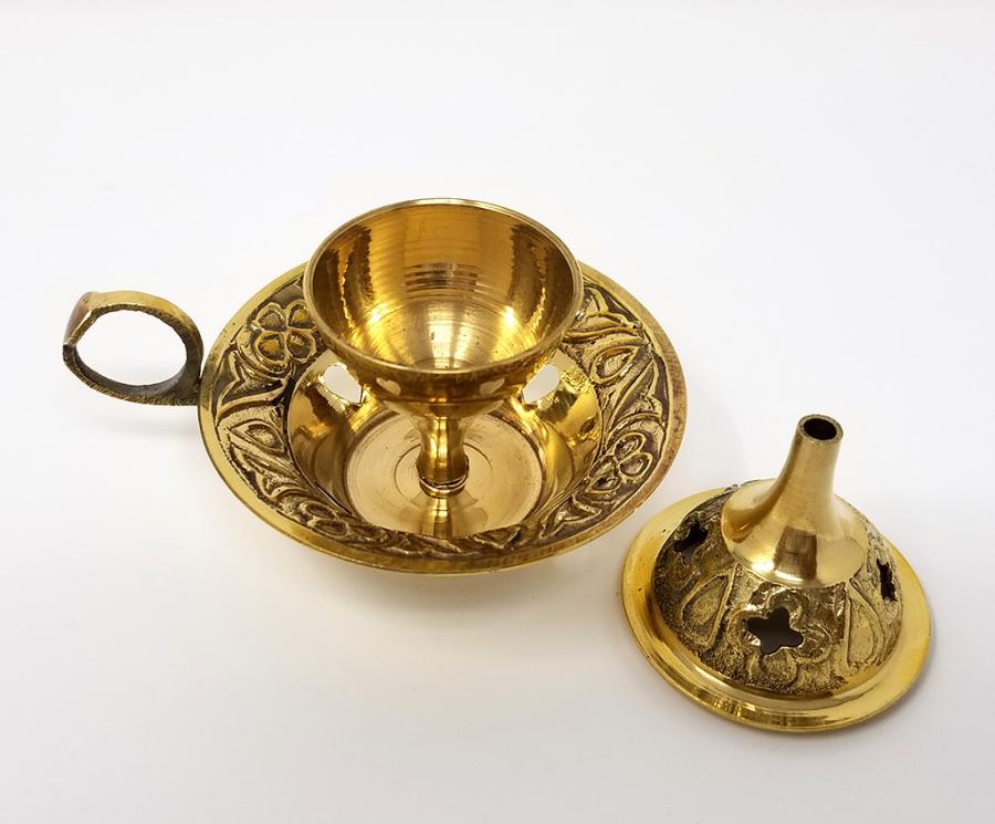 Brass Cone Burner with Hearts