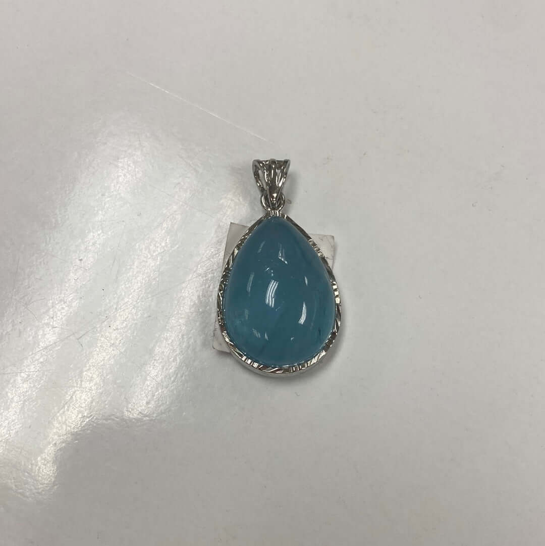 Aquamarine Sterling Silver Pendant