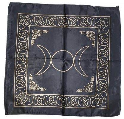 21" Satin Altar Cloth - Triple Moon (various colors)